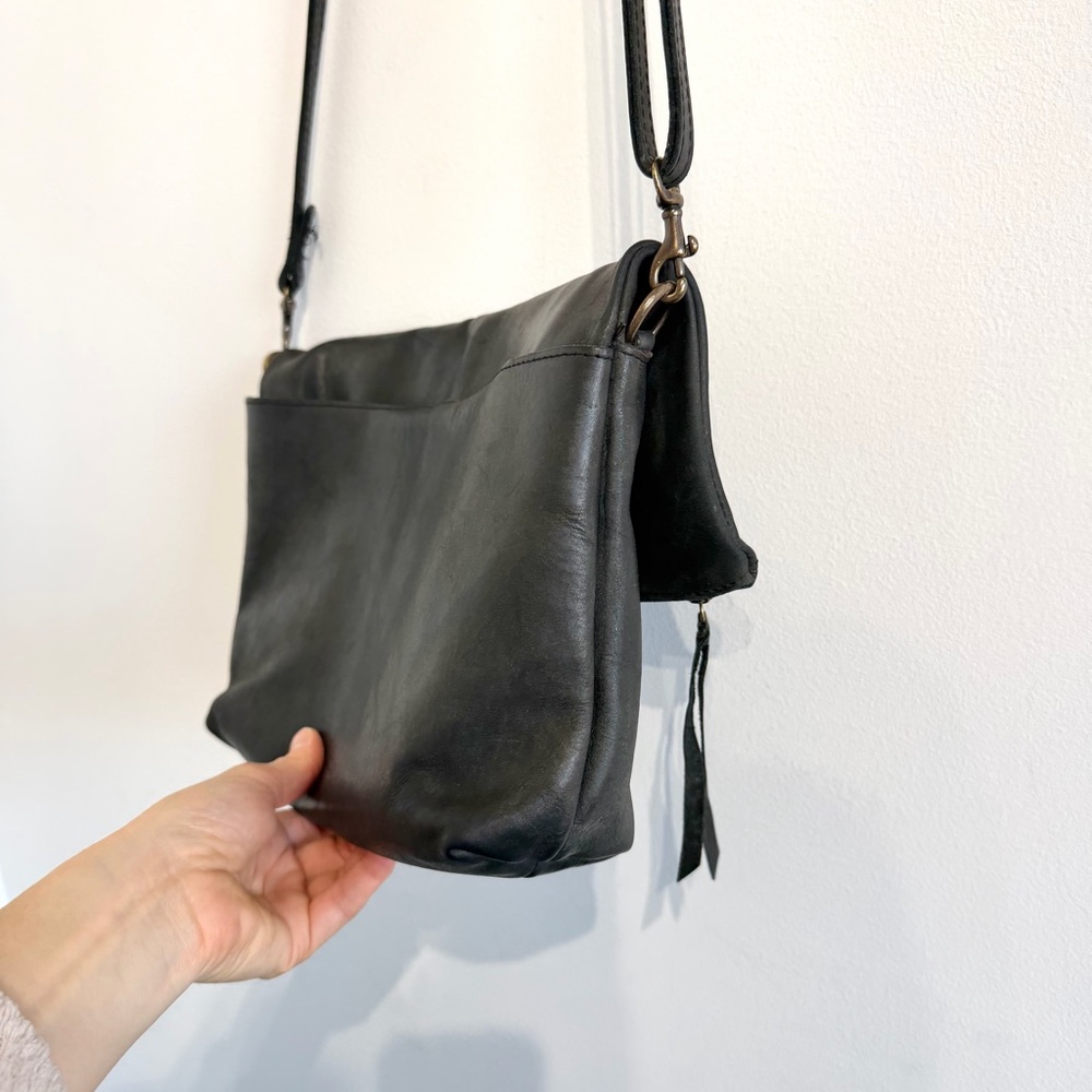 Able Foldover Leather Bag Adjustable Crossbody St… - image 5